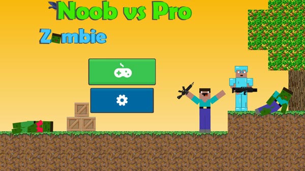 Chơi game Noob v Pro Zombie - GameVui