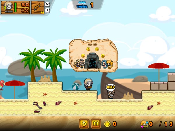 Giải thoát con tin, thu thập vàng