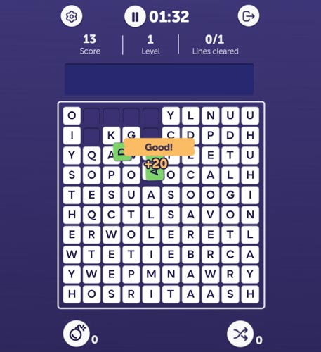 Chữ hoàn chỉnh càng dài sẽ có số điểm càng cao