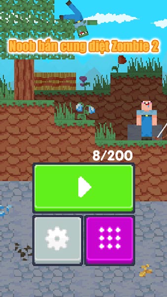 Chơi game Noob bắn cung diệt Zombie 2 - GameVui