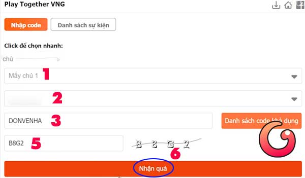 Nhập code Play Together VNG