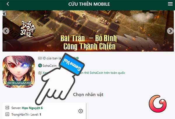 Chọn nhân vật