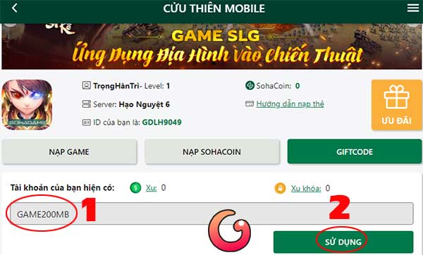 Nhập code