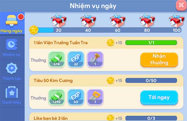 Nhiệm vụ ngày