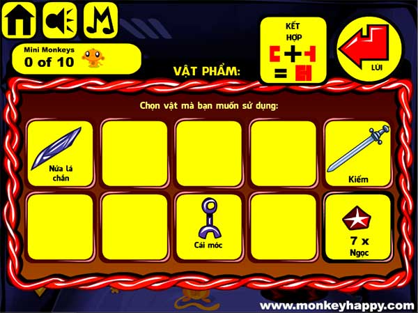 Các vật thu thập được