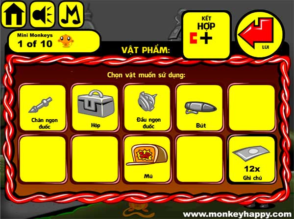 Các vật đã thu được