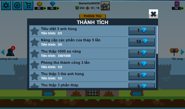 Hệ thống nhiệm vụ và thành tích nhiều phần thưởng