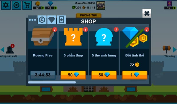 Rất nhiều vật phẩm quý giá trong Shop cửa hàng