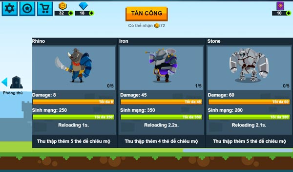 Chiêu mộ các mẫu nhân vật anh hùng