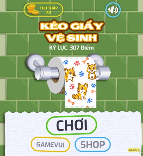 Chơi game Kéo giấy vệ sinh - GameVui