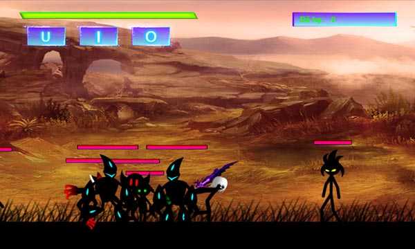 Di chuyển, lướt để tránh đòn của lũ quái vật