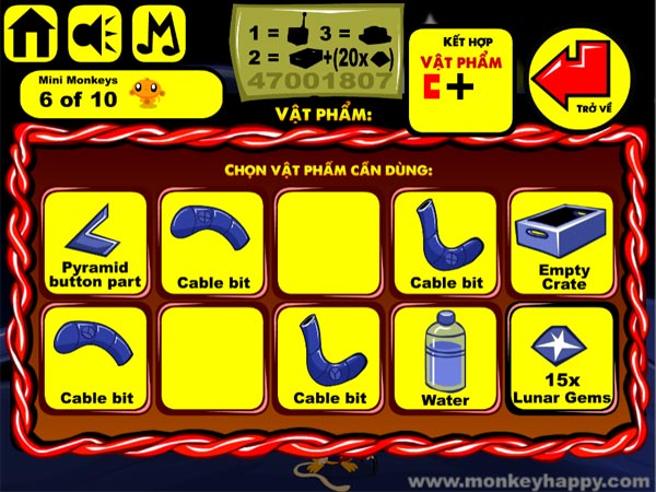 Thu thập các mảnh vật phẩm nhỏ cần thiết