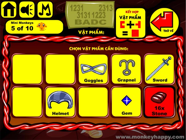 Thu thập các mảnh vật phẩm nhỏ