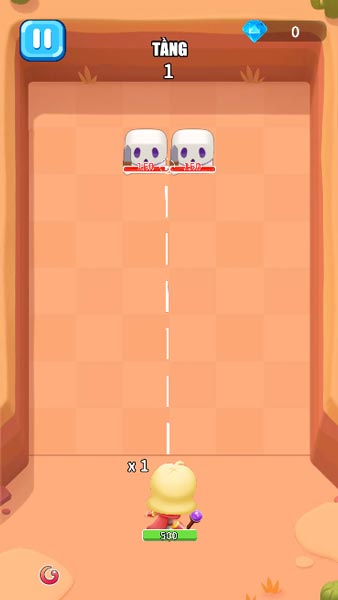 Chọn hướng để bắn quả cầu, quả bóng phép thuật