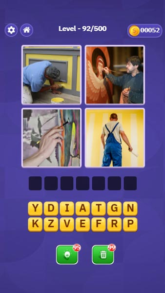 Mỗi câu hỏi sẽ có 4 ảnh gợi ý