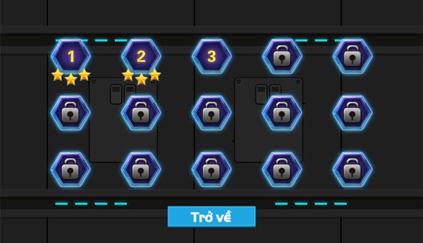 Lần lượt chinh phục các cấp độ trong game