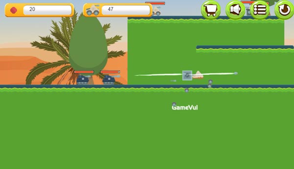 Điều khiển 2 chiếc xe tăng cùng chế độ 2 người chơi