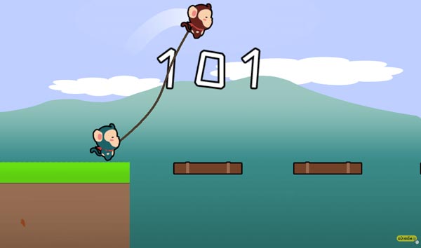 Khéo léo nhảy lên những tấm gỗ, bề mặt rừng, con cá sấu...