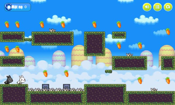 Điều khiển 2 chú thỏ đen và trắng cẩn thận