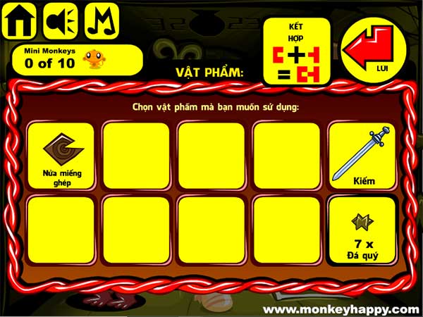 Các vật đã thu được