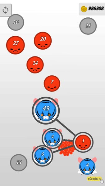Ưu tiên chiếm lấy những tế bào số nhỏ và màu xám trước