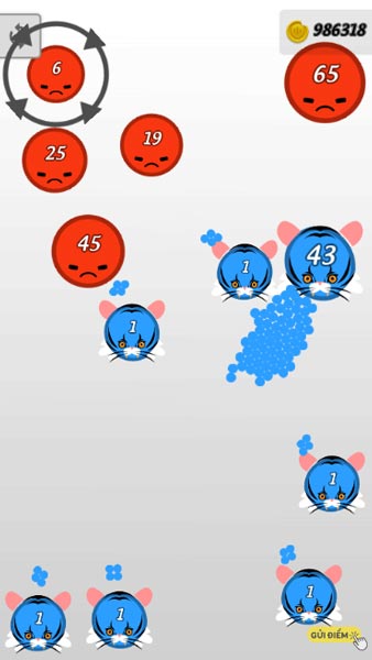 Di chuyển số lượng tế bào màu xanh phù hợp