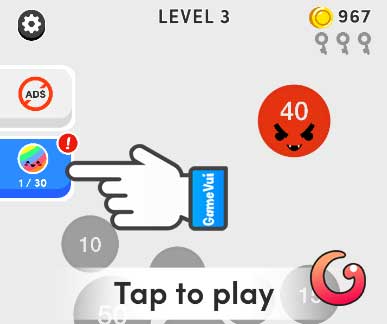 Chạm vào tế bào nhiều màu