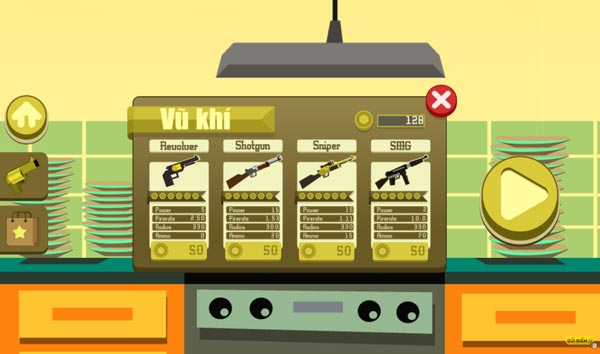 Nâng cấp vũ khí, vật phẩm trong Shop cửa hàng