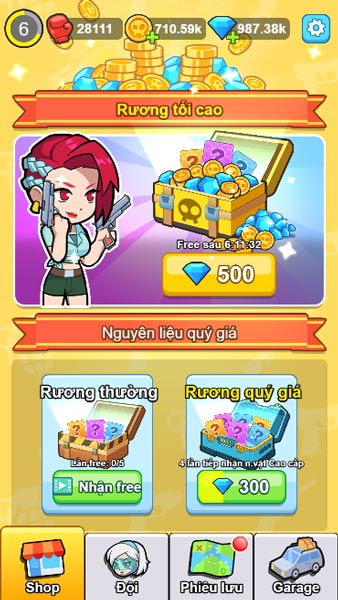 Làm nhiệm vụ, nhận quà Free hàng ngày