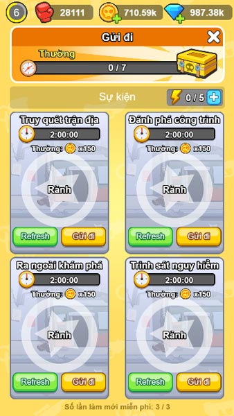 Thám hiểm, tìm thêm tài nguyên