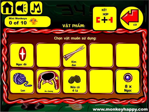 Các vật đã thu được