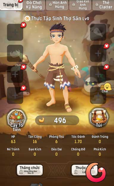 Nâng cấp nhân vật