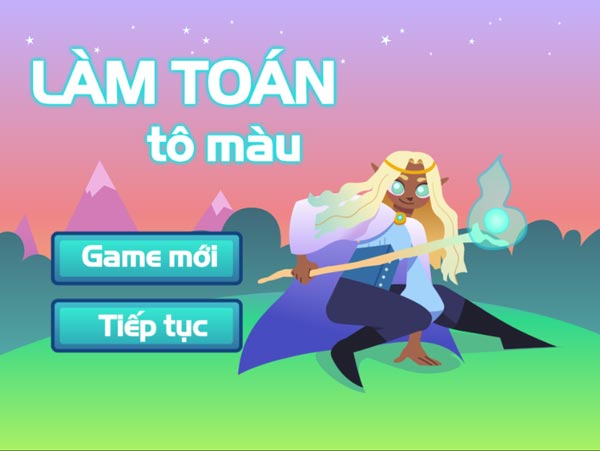 Chơi game Làm toán tô màu - GameVui