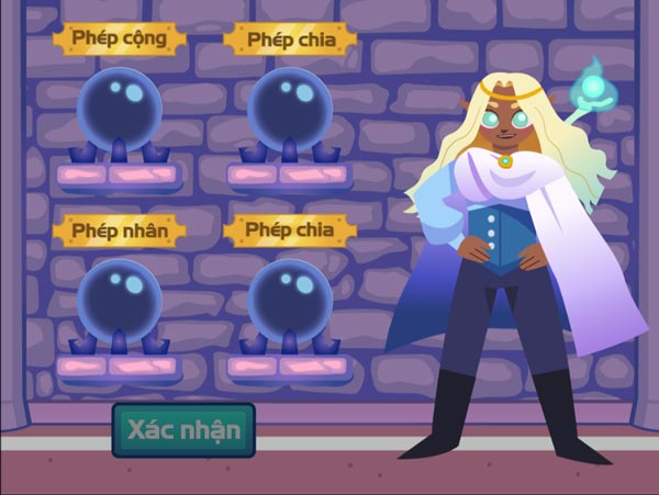 Lựa chọn các phép Toán bạn muốn thử sức