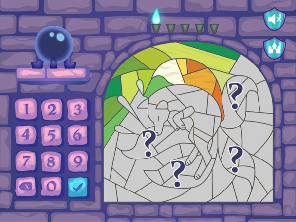 Trả lời đúng 5 câu sẽ tô màu cho cửa sổ