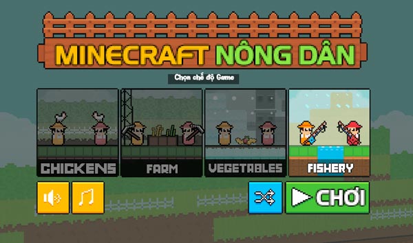 Chơi game Minecraft nông dân so tài - GameVui