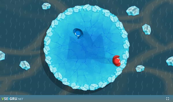 Thử thách đẩy đối thủ ngã xuống hồ nước băng giá