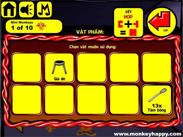 Các vật đã thu được