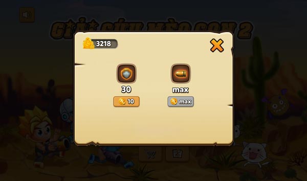 Tiền xu vàng dùng để nâng cấp vũ khí hoặc mua giáp trong Shop cửa hàng