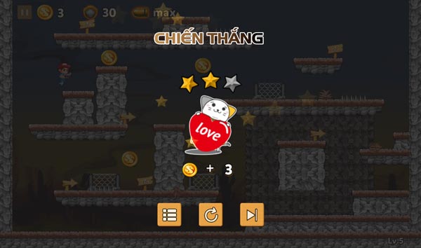 Hoàn thành cấp độ level