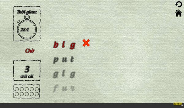 Gõ sai sẽ hiện màu đỏ và bỏ qua từ đó