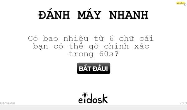 Chơi game Đánh máy nhanh - GameVui