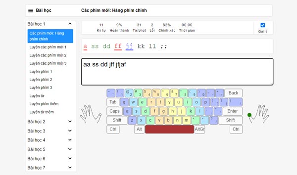 Cải thiện kỹ năng gõ phím chính xác và nhanh