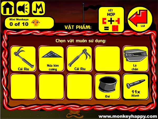 Các vật đã thu được