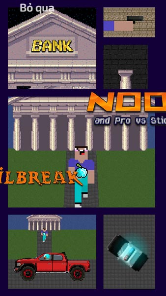 Chơi game Noob vs Pro vs Stickman vượt ngục