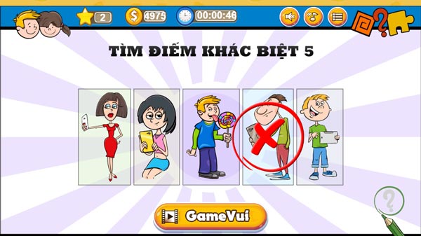 Trả lời sai sẽ gạch màu đỏ