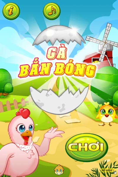 Chơi game Gà bắn bóng - GameVui