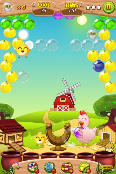 Bắn thành chuỗi từ 3 quả bong bóng giống màu để phá vỡ chúng