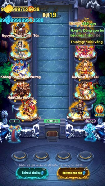 Nâng cấp tướng để tăng sức mạnh