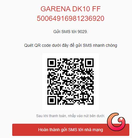 Soạn tin nhắn nạp thẻ Free Fire